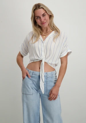 Only ONLPAULA LIFE S/S TIE SHIRT WVN NOO 15281497