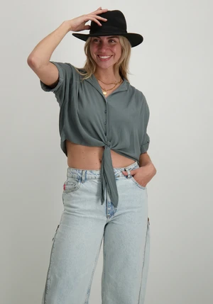 Only ONLPAULA LIFE S/S TIE SHIRT WVN NOO 15281497