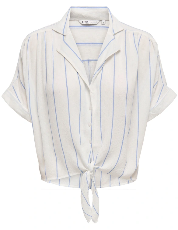 Only ONLPAULA LIFE S/S TIE SHIRT WVN NOO 15281497