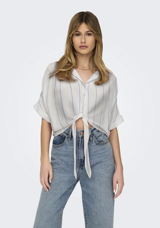 Only ONLPAULA LIFE S/S TIE SHIRT WVN NOO 15281497