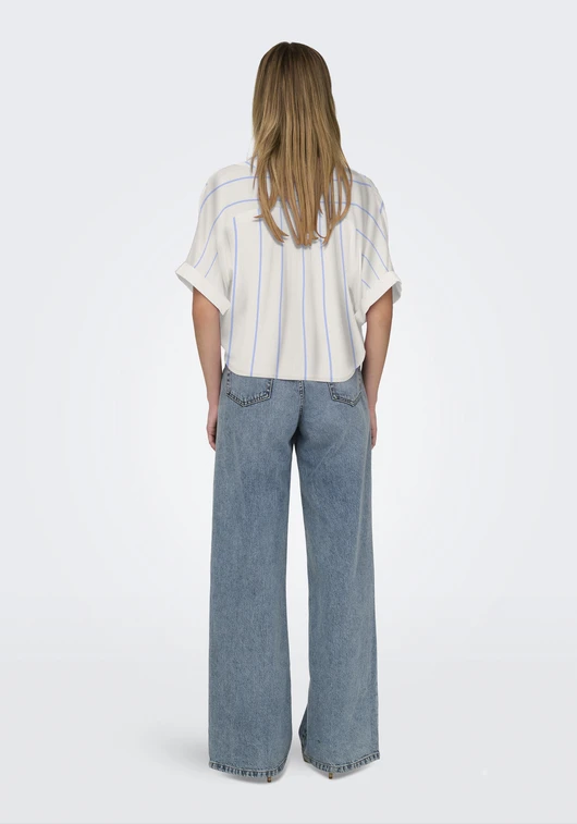 Only ONLPAULA LIFE S/S TIE SHIRT WVN NOO 15281497