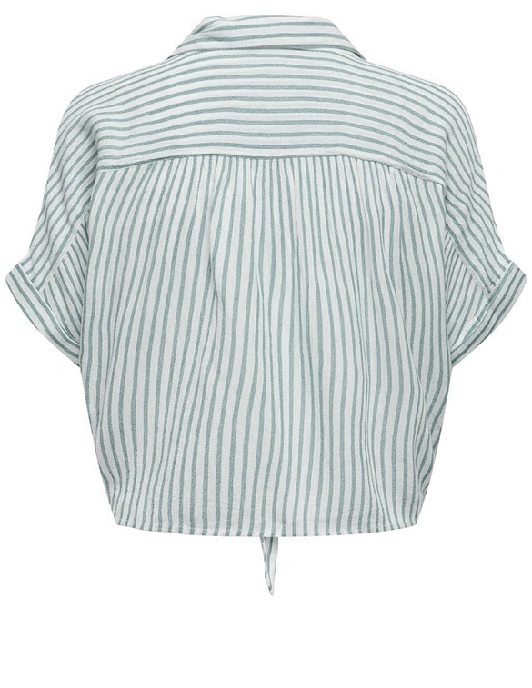 Only ONLPAULA LIFE S/S TIE SHIRT WVN NOO 15281497