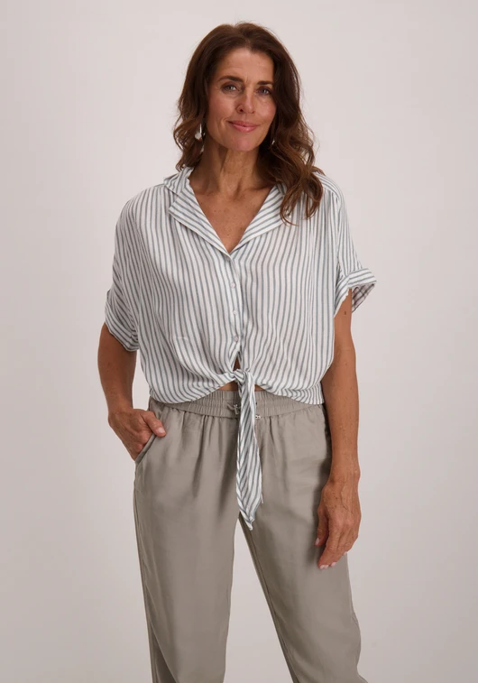 Only ONLPAULA LIFE S/S TIE SHIRT WVN NOO 15281497