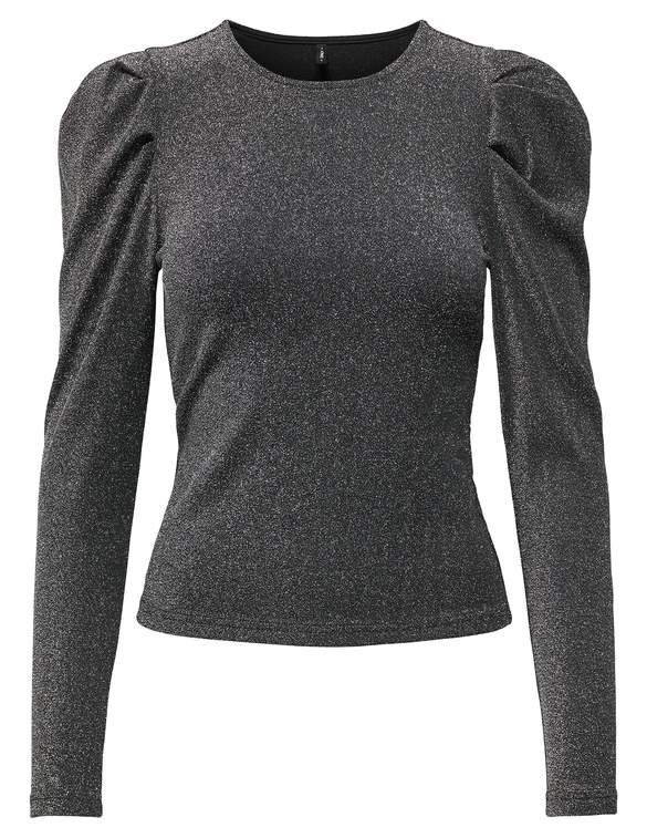 Only ONLRICH L/S GLITTER PUFF TOP JRS 15278055