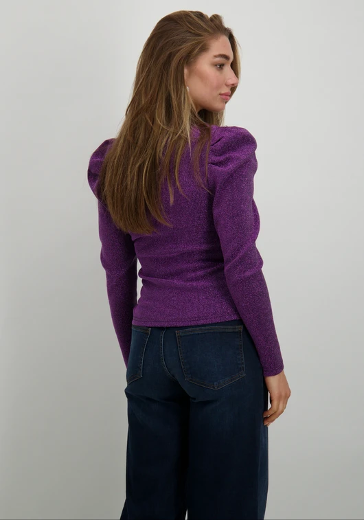 Only ONLRICH L/S GLITTER PUFF TOP JRS 15278055