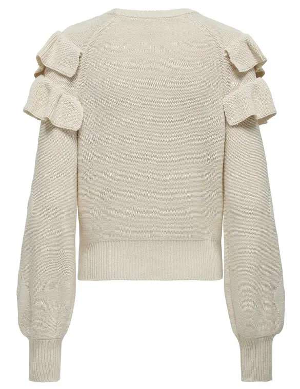 Only ONLRILLO LS RUFFLE ONECK CC KNT 15294646