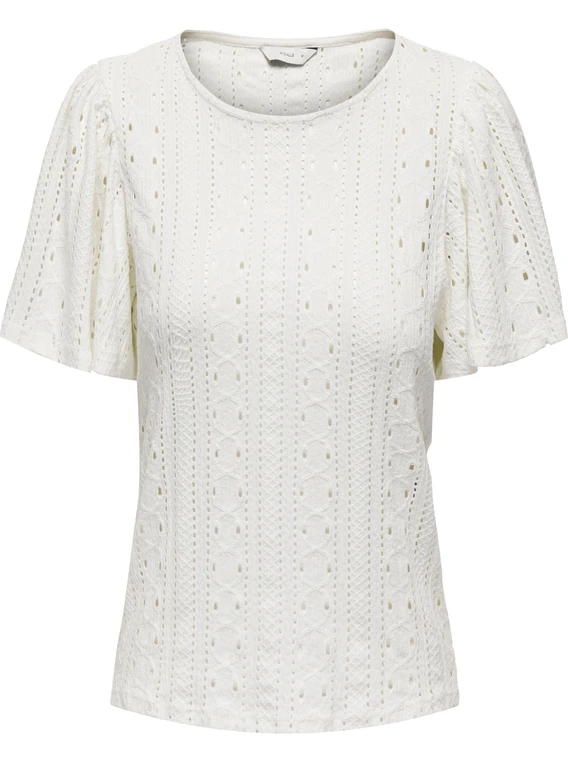 Only ONLRIVERSIDE S/S FLAIRED TOP JRS 15312474