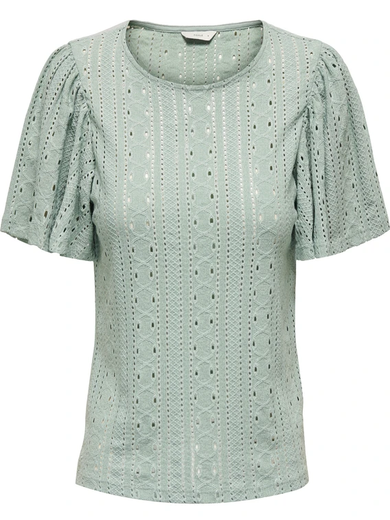 Only ONLRIVERSIDE S/S FLAIRED TOP JRS 15312474
