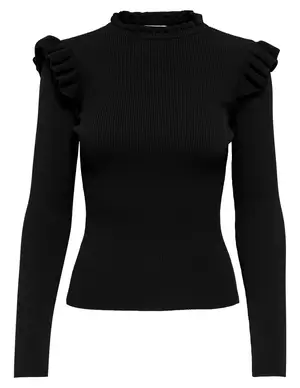 Only ONLSIA SALLY RUFFLE LS PULLOVER KNT 15262455