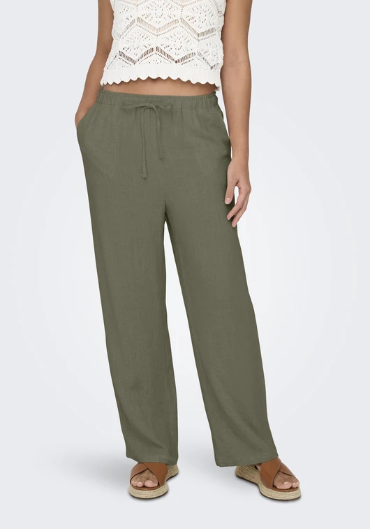 Only ONLSIESTA MW PULL-UP LINEN BL PNT N 15322263