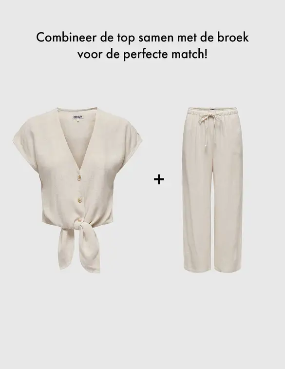 Only ONLSIESTA MW PULL-UP LINEN BL PNT N 15322263