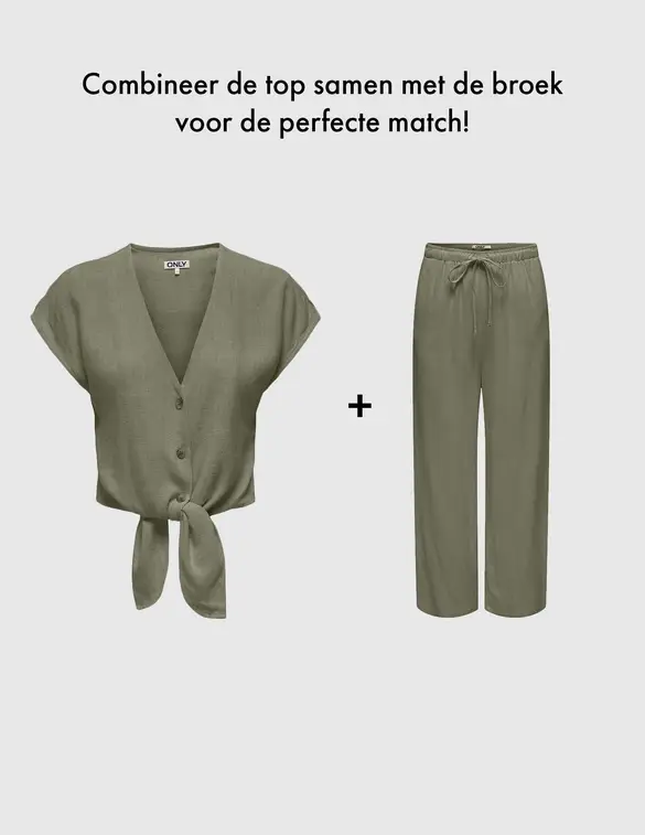 Only ONLSIESTA MW PULL-UP LINEN BL PNT N 15322263