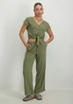 Only ONLSIESTA SS KNOT LIN BL SHIRT PNT 15322270