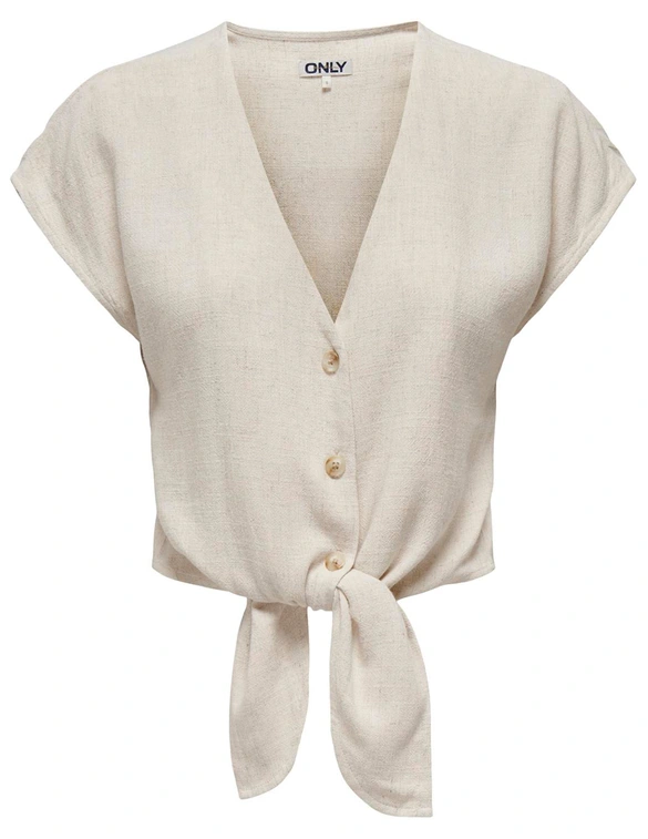 Only ONLSIESTA SS KNOT LIN BL SHIRT PNT 15322270