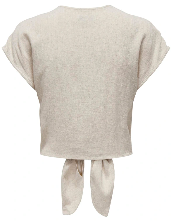 Only ONLSIESTA SS KNOT LIN BL SHIRT PNT 15322270