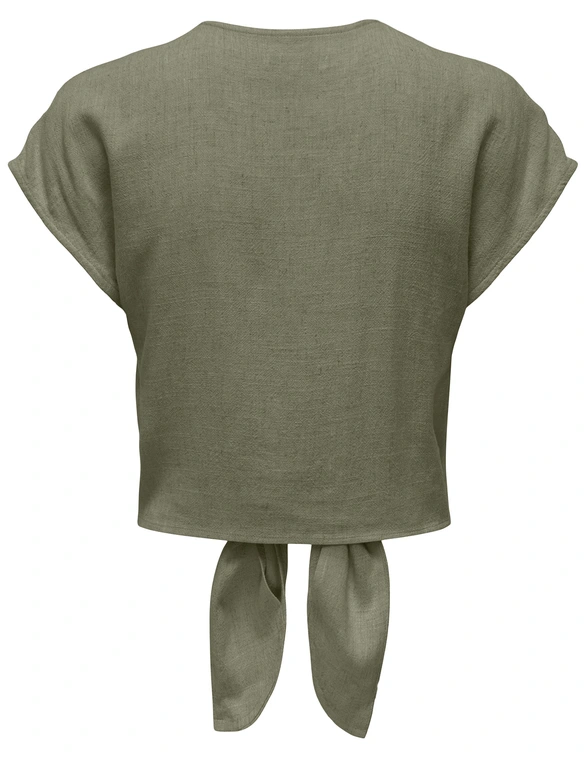 Only ONLSIESTA SS KNOT LIN BL SHIRT PNT 15322270