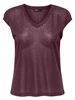 Only onlSILVERY S/S V NECK LUREX TOP JRS 15136069