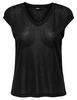 Only onlSILVERY S/S V NECK LUREX TOP JRS 15136069