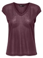 Only onlSILVERY S/S V NECK LUREX TOP JRS 15136069