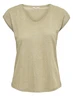 Only onlSILVERY S/S V NECK LUREX TOP JRS 15136069