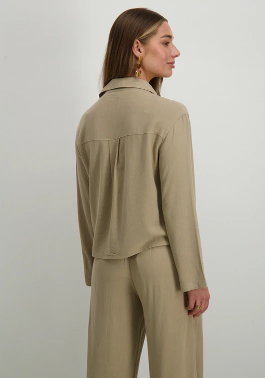 Only ONLSOLVI L/S LINEN BL SHIRT CC PNT 15338695