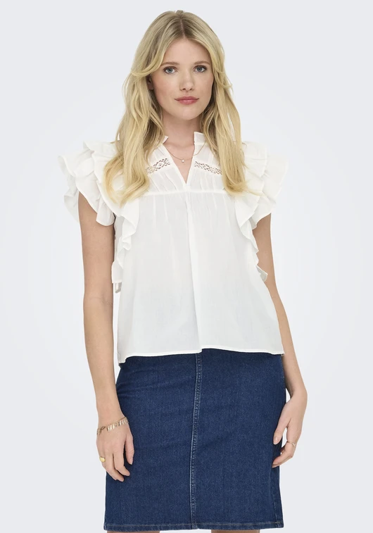 Only ONLSUNNY LIFE CAPSL FRILL TOP WVN N 15347882