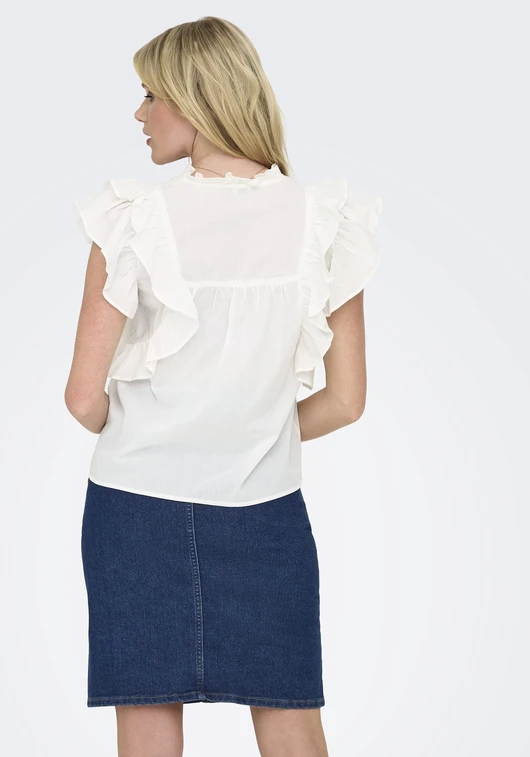 Only ONLSUNNY LIFE CAPSL FRILL TOP WVN N 15347882
