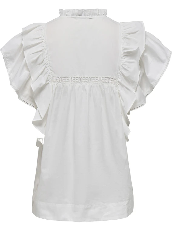 Only ONLSUNNY LIFE CAPSL FRILL TOP WVN N 15347882