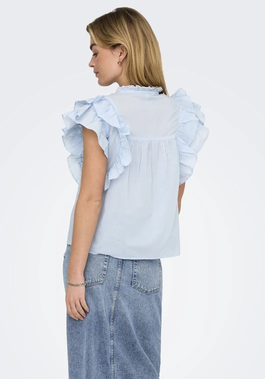 Only ONLSUNNY LIFE CAPSL FRILL TOP WVN N 15347882