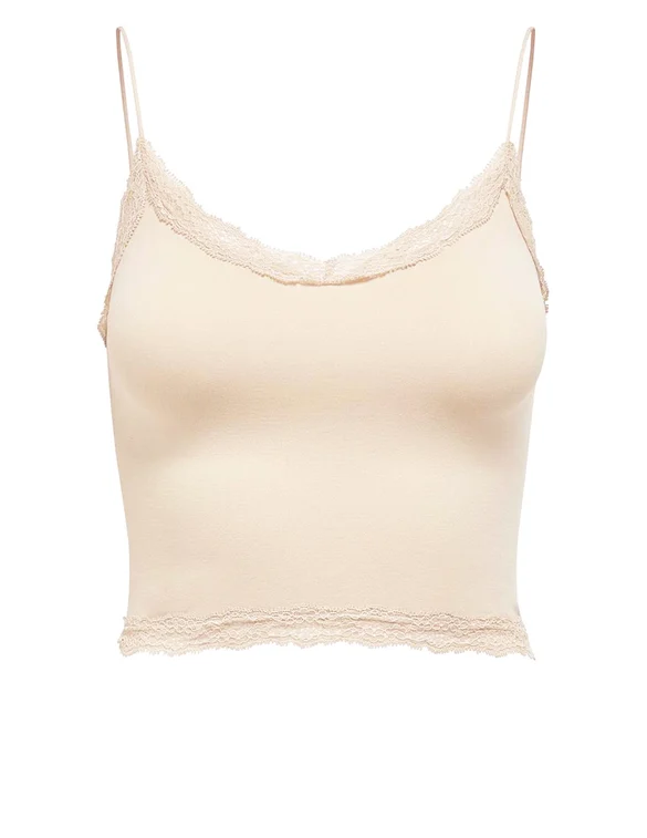 Only ONLVICKY LACE SEAMLESS CROPPED TOP 15190175