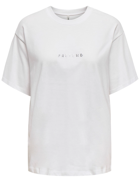 Only ONLWENDY LIFE S/S TEXT DETAIL TOP J 15343922