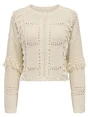 Only ONLYRSA LIFE LS FRINGE O-NECK CC KN 15339645