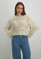 Only ONLYRSA LIFE LS FRINGE O-NECK CC KN 15339645