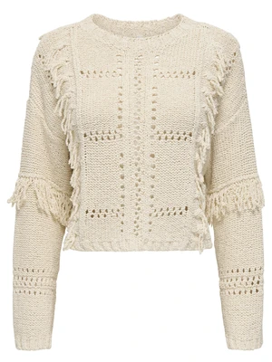 Only ONLYRSA LIFE LS FRINGE O-NECK CC KN 15339645