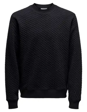 ONLY & SONS ONSADLER REG QUILT CREW NECK SWEAT 22030616