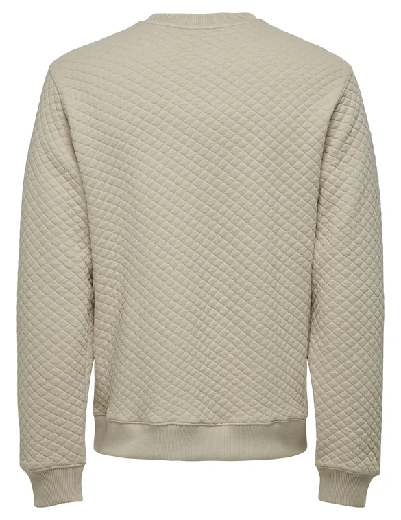 ONLY & SONS ONSADLER REG QUILT CREW NECK SWEAT 22030616