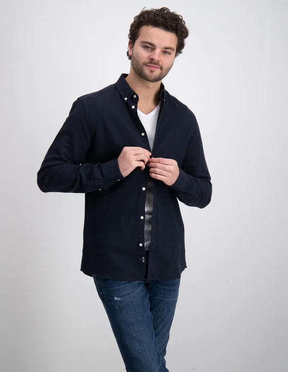 ONLY & SONS ONSARLO LS HRB LINEN SHIRT 22021623