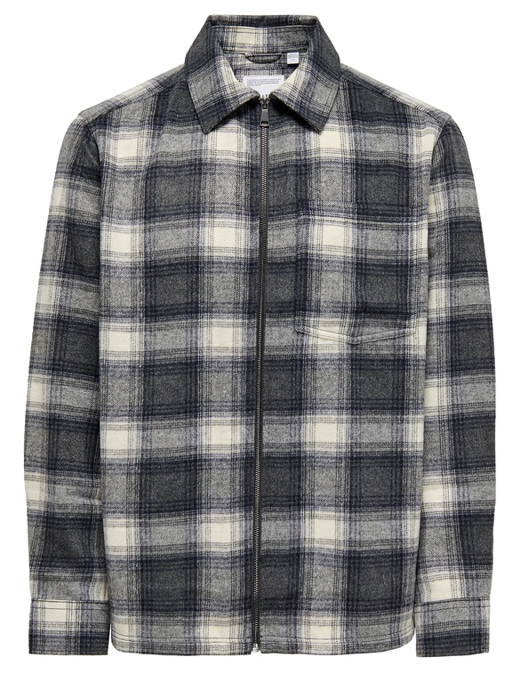 ONLY & SONS ONSAUSTIN WOOL ZIP OVERSHIRT NOOS 22029772