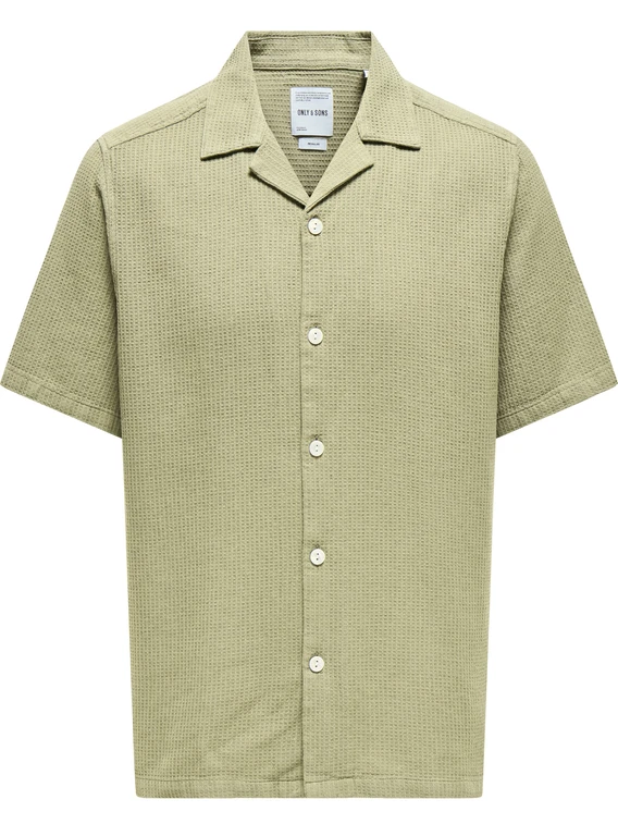 ONLY & SONS ONSBERTIL WAFFLE SS RESORT SHIRT 22032054