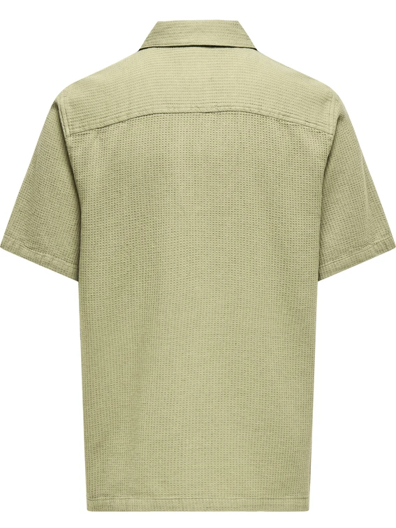 ONLY & SONS ONSBERTIL WAFFLE SS RESORT SHIRT 22032054