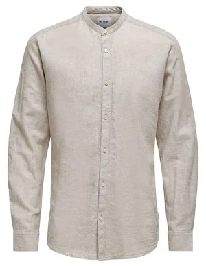 ONLY & SONS ONSCAIDEN LS SOLID LINEN MAO SHIRT 22019173