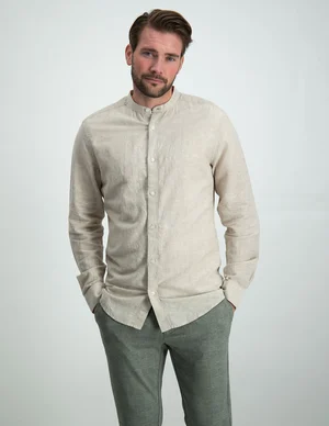 ONLY & SONS ONSCAIDEN LS SOLID LINEN MAO SHIRT 22019173