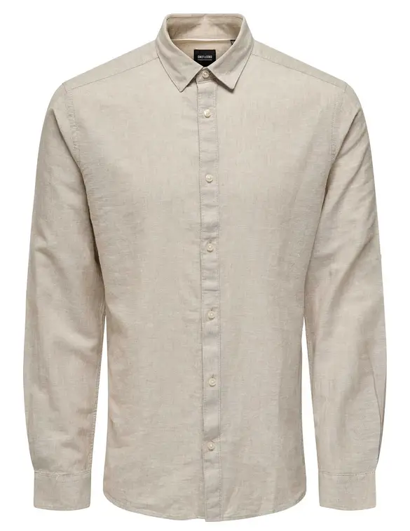 ONLY & SONS ONSCAIDEN LS SOLID LINEN SHIRT 22012321