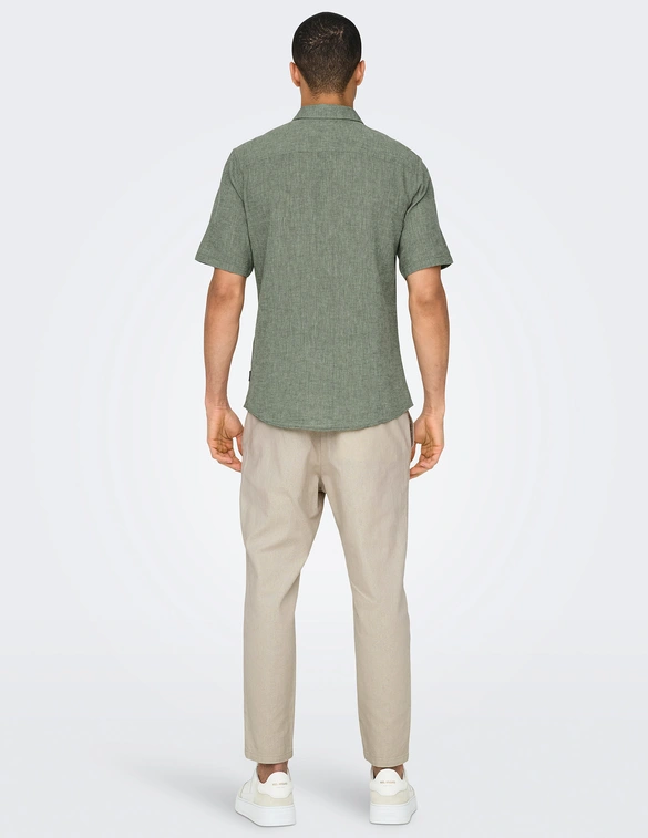ONLY & SONS onsCAIDEN SS LINEN SHIRT RE 22009885