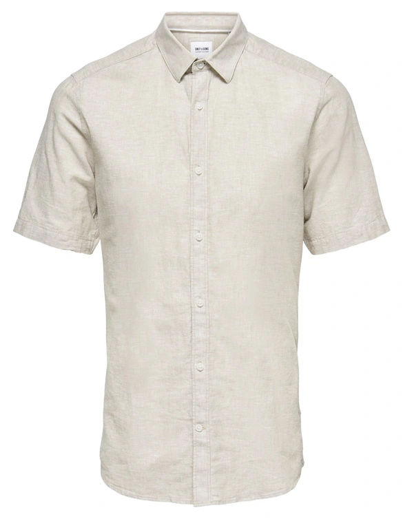 ONLY & SONS onsCAIDEN SS LINEN SHIRT RE 22009885