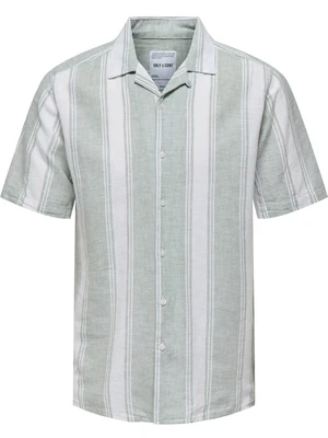ONLY & SONS ONSCAIDEN SS STRIPE LINEN RESORT SH 22026109