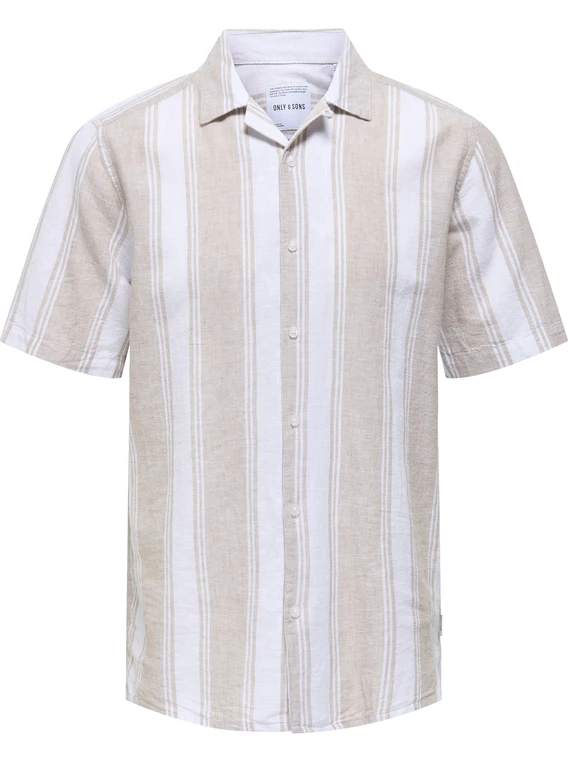 ONLY & SONS ONSCAIDEN SS STRIPE LINEN RESORT SH 22026109