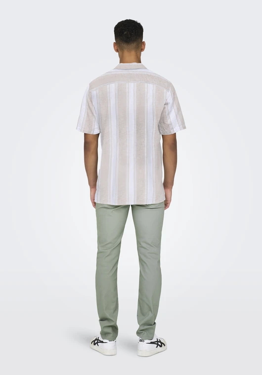ONLY & SONS ONSCAIDEN SS STRIPE LINEN RESORT SH 22026109
