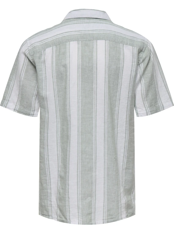ONLY & SONS ONSCAIDEN SS STRIPE LINEN RESORT SH 22026109