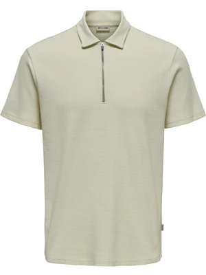 ONLY & SONS ONSCAL REG STRUCT SS HALFZIP POLO 22032821